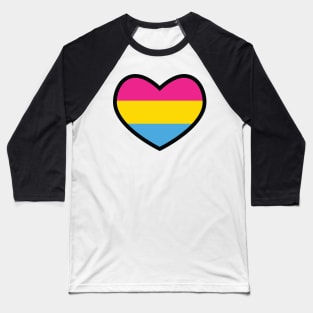 Pansexual Flag Heart Baseball T-Shirt